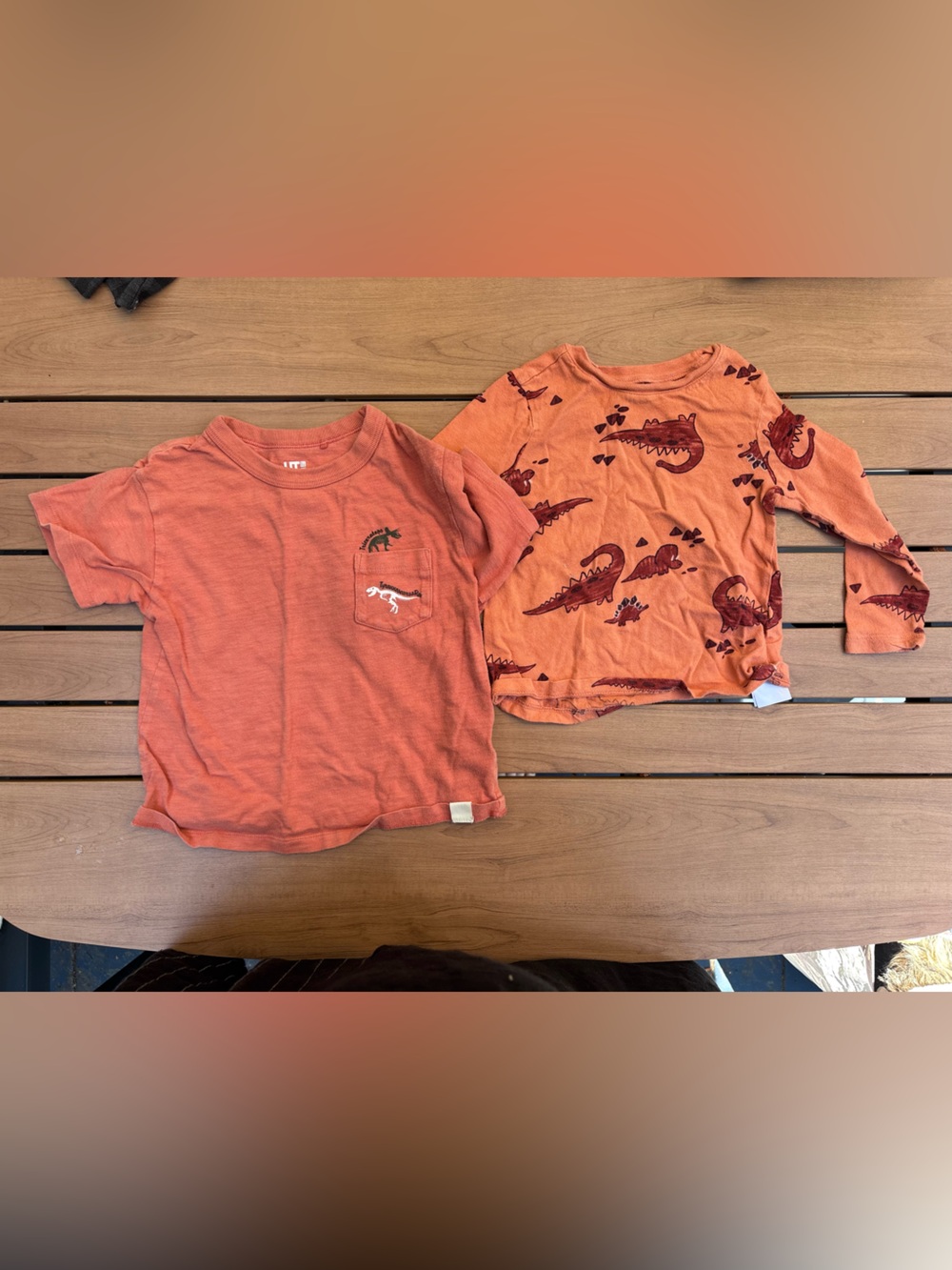 Uniqlo Orange Kids T-Shirts - Orange Tee Set